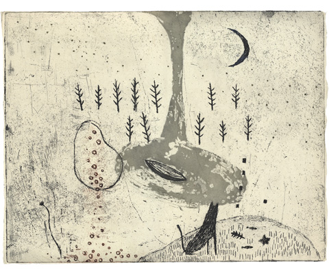 遠吠えと低い月